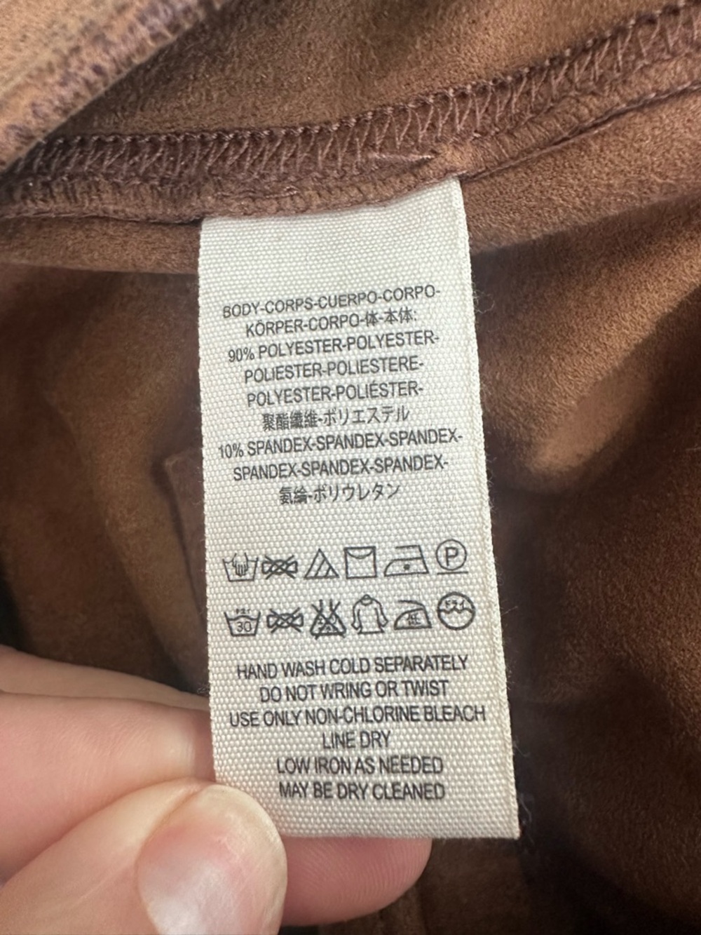 Free People Faux Suede Leather Leggings Brown Boho Moto Stretch - Picture 5 of 6